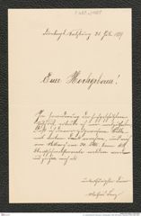 k.k. naturhistorisches Hofmuseum, Intendanzakten 1885-1896 (Hauer), Aktenzahl Z.489.a/1889, Seite 1